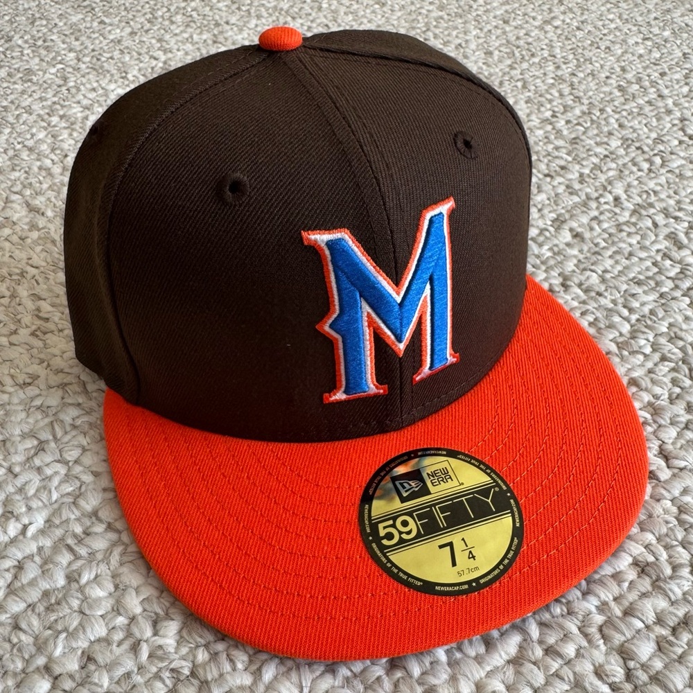 New Era Milwaukee Brewers 59FIFTY Fitted Movie Pack Baseball Hat Cap 7 1/2 1/4